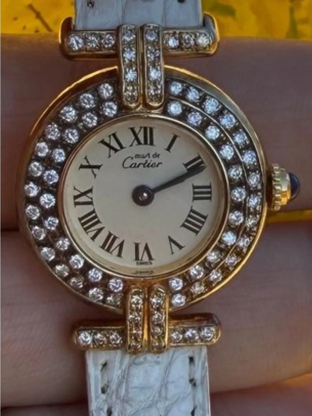 Cartier Must de Colisee Diamond Watch: 18k Gold - Picture 3 of 8